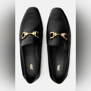 ZATA BUCKLED SOFT LEATHER LOAFERS